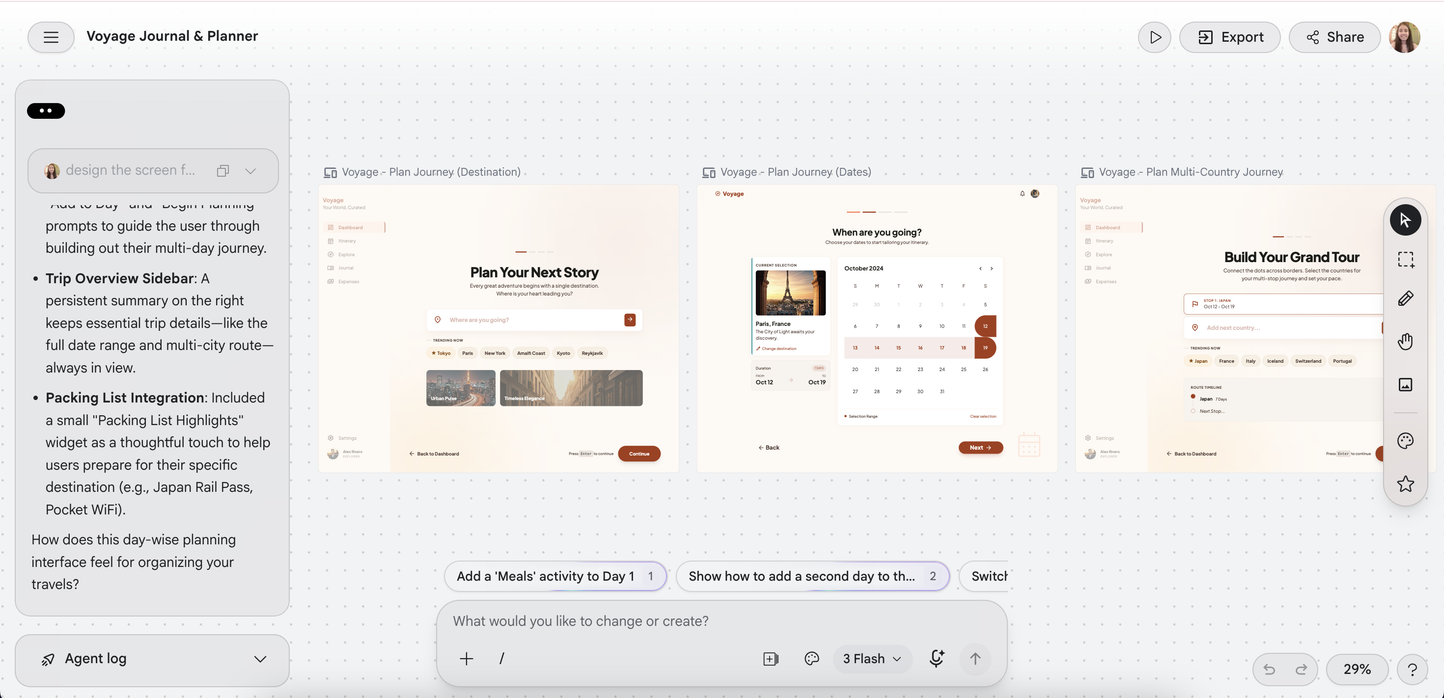 Second Draft: Wireframes made via Google Stitch